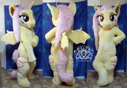 Size: 1200x838 | Tagged: safe, artist:lobitoworks, derpibooru import, fluttershy, bat pony, bat ponified, flutterbat, fursuit, image, irl, jpeg, multiple angles, photo, ponysuit, race swap