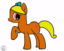 Size: 595x480 | Tagged: safe, artist:kitt mouri, artist:worldofcaitlyn, derpibooru import, ponified, earth pony, pony, base used, bow, female, freckles, g4, hair bow, image, jpeg, little miss, little miss curious, mare, mr. men, raised hoof, raised leg, rule 85, simple background, smiling, solo, the mr. men show, white background