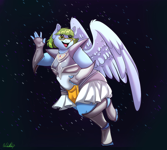 Size: 6000x5400 | Tagged: safe, artist:unfinishedheckery, derpibooru import, oc, oc:whirly waves, anthro, pegasus, anime, armor, armor skirt, armored pony, clothes, cosplay, costume, glasses, image, jpeg, manga, pegasus oc, pose, posing for photo, saint seiya, saintia, saintia sho, skirt, wings