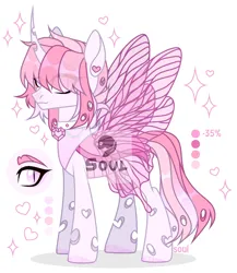 Size: 1500x1732 | Tagged: safe, artist:cursed soul, derpibooru import, oc, changeling, adoptable, cute, heart, image, male, original character do not steal, pink, png, solo