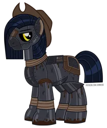 Size: 926x1100 | Tagged: safe, artist:jennieoo, derpibooru import, oc, oc:iron trot, earth pony, pony, robot, robot pony, cowboy hat, hat, image, png, robo, show accurate, simple background, solo, transparent background, vector
