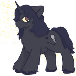 Size: 2000x2000 | Tagged: safe, artist:clandestine, derpibooru import, ponified, pony, unicorn, acne, chubby, floppy ears, frown, gerard way, high res, image, my chemical romance, png, simple background, solo, sparkles, transparent background, unshorn fetlocks