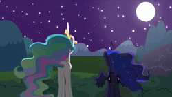 Size: 1280x720 | Tagged: dead source, safe, artist:eilemonty, artist:memj0123, derpibooru import, princess celestia, princess luna, ponified, alicorn, pony, 2014, animated, artifact, brony history, brony music, copyright, crying, do you want to build a snowman, downloadable, downloadable content, female, frozen (movie), g4, image, implied nightmare moon, link in description, lyrics in the description, mare, mare in the moon, memj0123, moon, music, musical instrument, night, nostalgia, old art, old video, parody, piano, sad, siblings, sisters, song, stars, video, voice acting, webm, wings, youtube, youtube link, youtube video