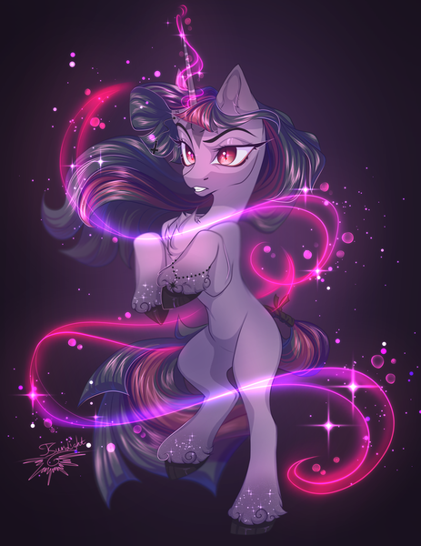 Size: 2855x3700 | Tagged: safe, artist:jsunlight, derpibooru import, pony, semi-anthro, unicorn, image, png, solo