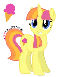 Size: 1280x1451 | Tagged: safe, artist:nyanysa, derpibooru import, idw, sweetcream scoops, pony, unicorn, cutie mark, female, food, g4, ice cream, idw showified, image, mare, png, simple background, transparent background