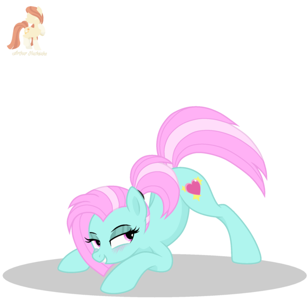 Size: 2034x2034 | Tagged: safe, artist:r4hucksake, derpibooru import, oc, oc:kickstart, unofficial characters only, earth pony, pony, blushing, female, image, iwtcird, mare, meme, png, simple background, solo, transparent background