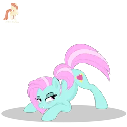 Size: 2034x2034 | Tagged: safe, artist:r4hucksake, derpibooru import, oc, oc:kickstart, unofficial characters only, earth pony, pony, blushing, female, image, iwtcird, mare, meme, png, simple background, solo, transparent background
