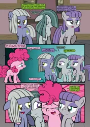 Size: 1920x2715 | Tagged: safe, artist:alexdti, derpibooru import, limestone pie, marble pie, maud pie, pinkie pie, earth pony, pony, comic:how we met (italian), comic, crying, dialogue, female, filly, filly limestone pie, filly marble pie, filly maud pie, filly pinkie pie, foal, g4, group hug, high res, hug, image, italian, jpeg, smiling, tears of joy, when she smiles, younger
