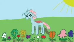 Size: 1920x1080 | Tagged: safe, artist:snowfilly, ocellus, changedling, changeling, female, field, flower, image, png, solo, student six day