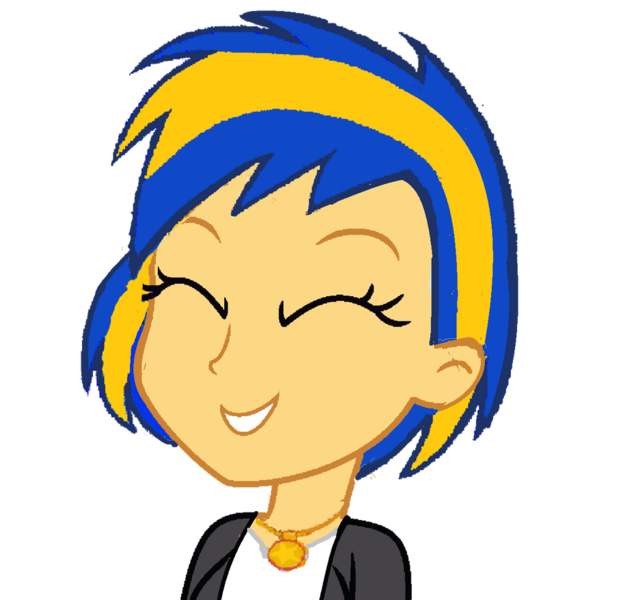 Size: 911x877 | Tagged: safe, artist:mlpfan3991, derpibooru import, oc, oc:flare spark, human, equestria girls, eyes closed, female, g4, image, png, simple background, smiling, solo, transparent background