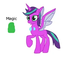 Size: 800x600 | Tagged: safe, artist:princessstar022, derpibooru import, oc, oc:jewel, unofficial characters only, changepony, hybrid, pony, base used, female, g4, image, mare, offspring, parent:starlight glimmer, parent:thorax, png, raised hoof, simple background, solo, white background