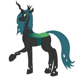 Size: 1000x1000 | Tagged: safe, artist:saint boniface, derpibooru import, queen chrysalis, changeling, image, png, simple background, solo, white background