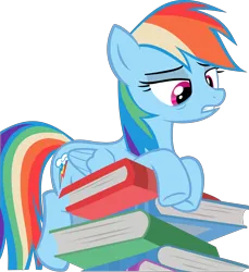 Size: 11104x12106 | Tagged: safe, artist:retroponybro, derpibooru import, rainbow dash, pegasus, shadow play, book, female, image, png, simple background, sitting, solo, transparent background, vector