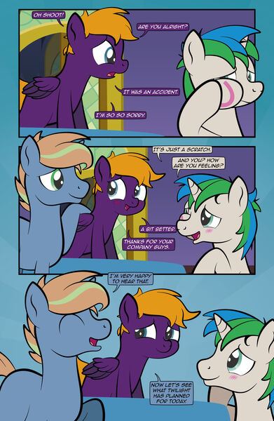 Size: 1920x2948 | Tagged: safe, artist:alexdti, derpibooru import, oc, oc:brainstorm (alexdti), oc:purple creativity, oc:star logic, unofficial characters only, pegasus, pony, unicorn, comic:quest for friendship retold, comic, dialogue, image, jpeg, speech bubble, twilight's castle