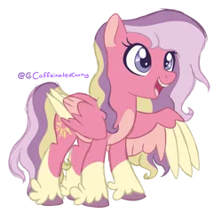 Size: 1733x1666 | Tagged: safe, artist:caffeinatedcarny, derpibooru import, sundance, pegasus, pony, g1, g2, chipped tooth, coat markings, colored hooves, colored wings, feathered fetlocks, g2 to g4, g4, generation leap, image, markings, open mouth, open smile, png, race swap, redesign, simple background, smiling, socks (coat marking), solo, transparent background, wings