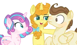 Size: 1829x1080 | Tagged: safe, artist:colorcoookie0w0, derpibooru import, pound cake, princess flurry heart, pumpkin cake, alicorn, pegasus, pony, unicorn, base used, blushing, brother and sister, cake twins, cute, daaaaaaaaaaaw, female, g4, image, male, mare, older, older flurry heart, older pound cake, older pumpkin cake, png, shipper on deck, siblings, simple background, stallion, transparent background, trio, twins