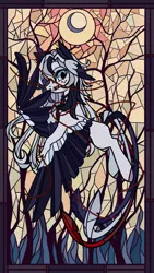 Size: 1151x2048 | Tagged: safe, artist:raindrophalo, derpibooru import, oc, unofficial characters only, pegasus, pony, image, jpeg, pegasus oc, solo, stained glass, wings