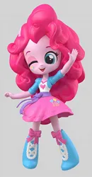 Size: 668x1284 | Tagged: safe, artist:andrew hickinbottom, derpibooru import, pinkie pie, equestria girls, boots, clothes, cute, doll, equestria girls minis, g4, high heel boots, image, jacket, jpeg, shirt, shoes, skirt, toy, vest