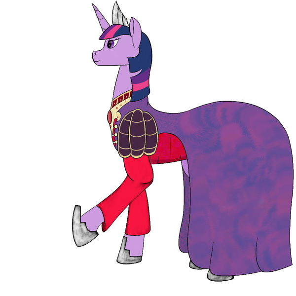 Size: 1000x1000 | Tagged: safe, artist:saint boniface, derpibooru import, twilight sparkle, pony, unicorn, clothes, crown, dress, female, image, jewelry, mare, png, regalia, solo, unicorn twilight