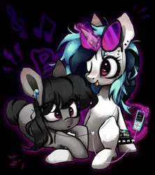 Size: 1935x2182 | Tagged: safe, artist:brainr0tter, derpibooru import, octavia melody, vinyl scratch, duo, duo female, female, image, lesbian, png, scratchtavia, shipping