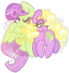 Size: 955x1013 | Tagged: safe, artist:vivian reed, derpibooru import, berry green, merry may, earth pony, pegasus, pony, cute, duo, female, g4, greendorable, image, lesbian, mare, merrybetes, png, ship:berrymay, shipping, simple background, transparent background