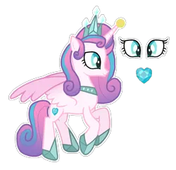 Size: 1262x1215 | Tagged: safe, artist:princess--gracie, derpibooru import, princess flurry heart, alicorn, pony, base used, crown, female, flying, g4, hoof shoes, image, jewelry, mare, older, older flurry heart, peytral, png, princess shoes, regalia, simple background, solo, transparent background