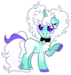 Size: 1485x1557 | Tagged: safe, artist:dreamybae, artist:sleepy_princee, derpibooru import, oc, oc:pupcup, unofficial characters only, pony, unicorn, base used, chest fluff, dog ears, ear piercing, facial markings, female, female oc, hooves, horn, image, long tail, mare, mare oc, multicolored hooves, piercing, pigtails, png, simple background, smiling, solo, standing, tail, transparent background, unicorn oc, unshorn fetlocks
