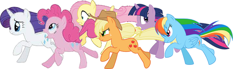 Size: 1394x412 | Tagged: artist needed, editor needed, safe, derpibooru import, edit, vector edit, applejack, fluttershy, pinkie pie, rainbow dash, rarity, twilight sparkle, earth pony, pegasus, pony, unicorn, female, image, mane six, mare, needs more jpeg, needs more png, png, running, side, side view, simple background, transparent background, vector, wind, windswept mane