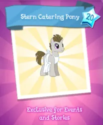 Size: 453x551 | Tagged: safe, derpibooru import, idw, unnamed character, unnamed pony, earth pony, pony, clothes, g4, gameloft, image, male, my little pony: magic princess, png, stallion