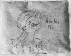 Size: 2160x1702 | Tagged: safe, artist:metaruscarlet, derpibooru import, marble pie, earth pony, pony, cutie mark, english, image, jpeg, solo, traditional art