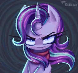 Size: 1910x1790 | Tagged: safe, artist:opal_radiance, derpibooru import, starlight glimmer, pony, unicorn, image, looking at you, pixel art, png, solo