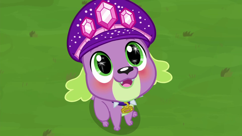 Size: 1280x720 | Tagged: safe, derpibooru import, spike, spike the regular dog, dog, equestria girls, equestria girls series, lost and pound, spoiler:choose your own ending (season 2), spoiler:eqg series (season 2), blushing, choose spike, cute, cyoa, g4, hat, image, lost and pound: spike, male, png, smiling, solo, spikabetes, starry eyes, wingding eyes