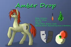 Size: 1200x800 | Tagged: safe, artist:adalbertus, derpibooru import, oc, unofficial characters only, pony, unicorn, bio in description, female, horn, image, mare, png, reference sheet, solo, unicorn oc