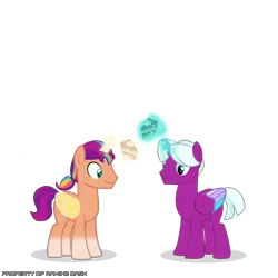 Size: 3600x3600 | Tagged: safe, artist:ramixe dash, derpibooru import, sunny starscout, alicorn, pony, series:make your tale, g5, cake, food, g4, g5 to g4, generation leap, glow, glowing horn, horn, image, male, opaline arcana, png, rule 63, simple background, stallion, sun starchaser, transparent background, zane arcana