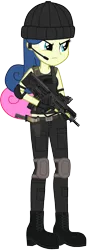 Size: 991x2817 | Tagged: safe, artist:edy_january, artist:phucknuckl, derpibooru import, edit, vector edit, bon bon, sweetie drops, human, equestria girls, equestria girls series, angry, armor, assault rifle, black pants, body armor, boots, bullpup, call of duty, call of duty: warzone, cap, clothes, combat knife, denim, equipment, g4, gears, glock 18, glock 18c, gloves, gun, handgun, hat, image, jeans, knife, machine pistol, military, mtar-21, pants, pistol, png, rifle, shirt, shoes, simple background, soldier, solo, special forces, tactical vest, tanktop, tar-21, tarvor-21, task forces 141, transparent background, united states, vector, vest, weapon