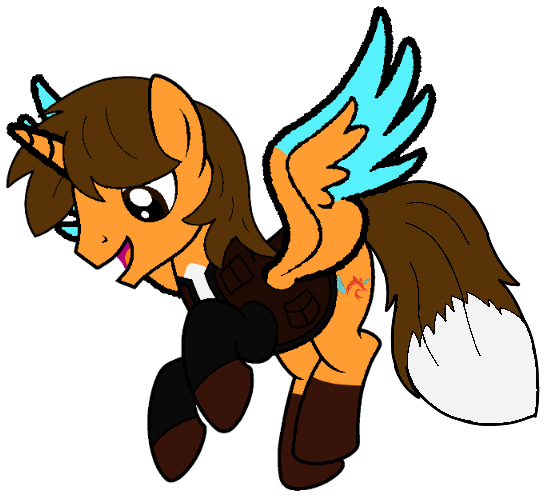 Size: 546x499 | Tagged: safe, artist:noi kincade, derpibooru import, oc, oc:ej, unofficial characters only, alicorn, pony, flying, fox tail, g4, image, male, png, simple background, solo, tail, transparent background