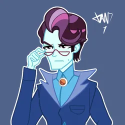 Size: 1080x1080 | Tagged: safe, artist:jjwantan7, derpibooru import, principal abacus cinch, human, equestria girls, g4, glasses, image, male, png, principal calculus cinch, rule 63, solo