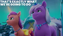 Size: 2000x1125 | Tagged: safe, derpibooru import, edit, edited screencap, editor:quoterific, screencap, sunny starscout, g5, my little pony: make your mark, image, my little pony: make your mark chapter 6, png, secrets of starlight, violet frost