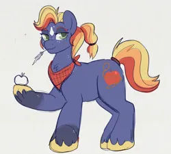Size: 2398x2159 | Tagged: safe, artist:lulubell, derpibooru import, oc, oc:atlas, unofficial characters only, earth pony, pony, big mare, image, magical lesbian spawn, offspring, parent:applejack, parent:rainbow dash, parents:appledash, png, solo