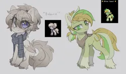 Size: 1910x1126 | Tagged: safe, artist:_spacemonkeyz_, derpibooru import, oc, oc:babaru, oc:bitter sweet, earth pony, pegasus, pony, pony town, bandana, clothes, female, image, male, mare, png, scarf, sketch, stallion, wip