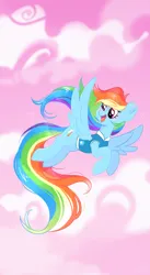 Size: 1592x2904 | Tagged: safe, artist:pozya1007, derpibooru import, rainbow dash, pegasus, clothes, cute, g4, image, png, simple background, solo, spring