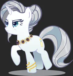 Size: 1905x1987 | Tagged: safe, artist:anka sep, derpibooru import, official, pony, unicorn, tails of equestria, the festival of lights, evenlight the wise, female, horn, image, jewelry, jpeg, mare, necklace, raised hoof, simple background