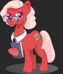 Size: 1605x1886 | Tagged: safe, artist:anka sep, derpibooru import, official, earth pony, pony, tails of equestria, the festival of lights, book, female, g4, glasses, hoof hold, image, jpeg, lady alethea, librarian, mare, raised hoof, solo