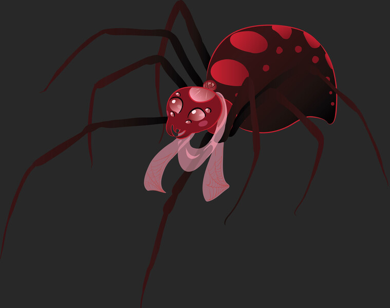 Size: 1920x1517 | Tagged: safe, artist:anka sep, derpibooru import, official, giant spider, spider, tails of equestria, the festival of lights, female, g4, image, insidira, jpeg, simple background, solo