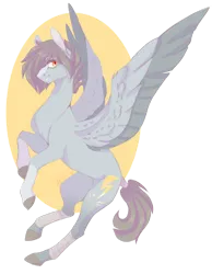 Size: 1280x1646 | Tagged: safe, artist:pixelberrry, derpibooru import, oc, unofficial characters only, pegasus, pony, colored wings, image, male, png, side view, solo, spread wings, stallion, tail, tail wrap, two toned wings, wings