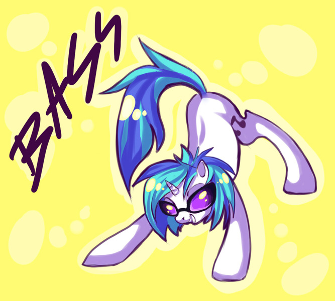 Size: 919x827 | Tagged: safe, artist:coffeechicken, derpibooru import, vinyl scratch, unicorn, g4, glasses, horn, image, jpeg, solo