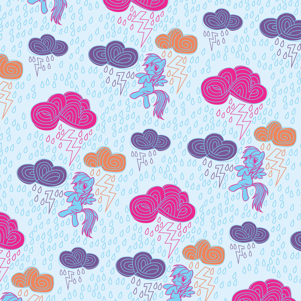Size: 2048x2048 | Tagged: safe, derpibooru import, official, rainbow dash, pegasus, pony, cloud, female, g4, image, lightning, mare, pattern, png, rain, solo, stock vector, tiled background, zazzle