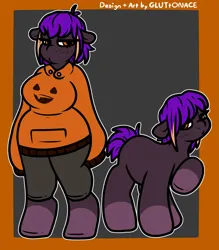 Size: 1671x1905 | Tagged: safe, artist:sexygoatgod, derpibooru import, oc, oc:pumpkin strudel, unofficial characters only, anthro, earth pony, pony, clothes, female, hoodie, image, png, solo