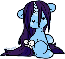 Size: 1323x1214 | Tagged: safe, artist:sexygoatgod, derpibooru import, oc, oc:blueberry sweets, unofficial characters only, pony, unicorn, adoptable, chibi, female, horn, image, png, simple background, solo, transparent background
