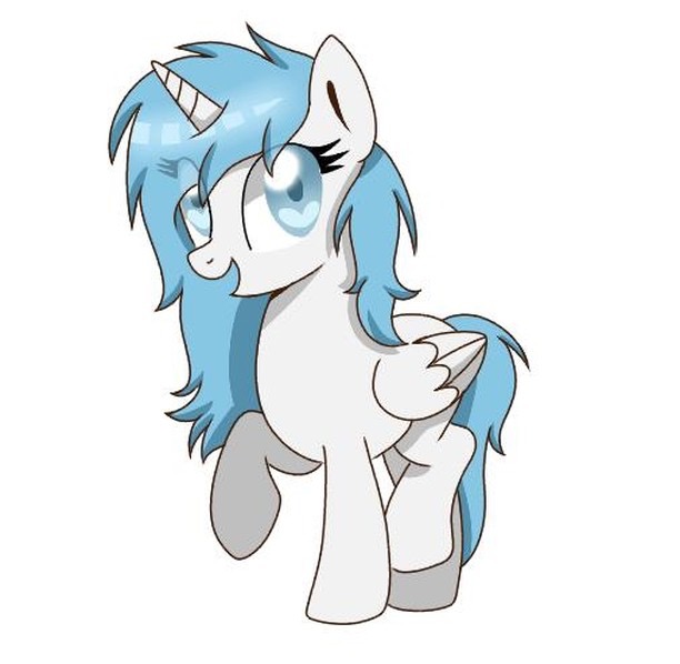 Size: 612x598 | Tagged: safe, artist:caramelsnow, derpibooru import, oc, oc:nara (fl), alicorn, pony, dancing, happy, image, jpeg, looking at you, raised hoof, simple background, solo, white background